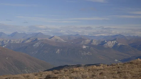 Clouds Flying Over Arrigetch Peaks Landscape Stock Footage 121640132