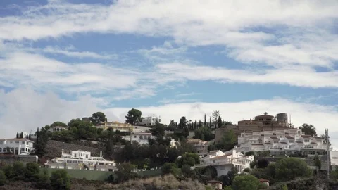 Clouds flying over the hill. 8x timelapse. Stock Footage 82287563