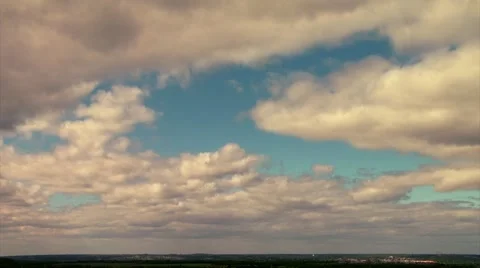 Clouds Flying over Kansas Stock Footage 44419613