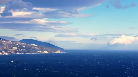 Clouds flying over the mountains Stock Footage 83793272