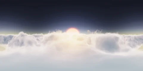 Clouds Flythough Straight Forward  Afternoon 360 Monoscopic 스톡 동영상 89478433