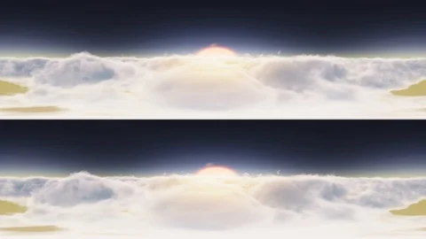 Clouds Flythough Straight Forward Afternoon 360 Stereoscopic 스톡 동영상 89483038
