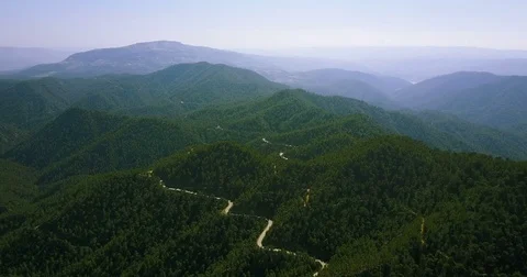 Clouds, fog in the mountains. Cyprus. Cedar Valley. Stock Footage 74762504