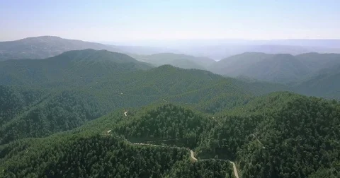 Clouds, fog in the mountains. Cyprus. Cedar Valley. Stock Footage 74997811