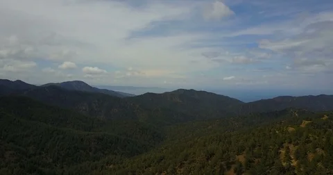 Clouds, fog in the mountains. Cyprus. Cedar Valley. Stock Footage 75329659