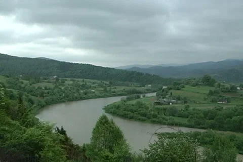 Clouds, forest, beauty 5 Stock Footage 6523732