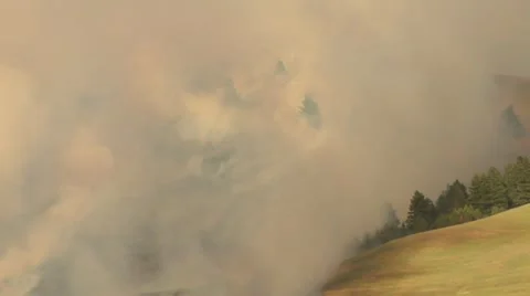 Clouds of forest fire smoke Video stock 21540047