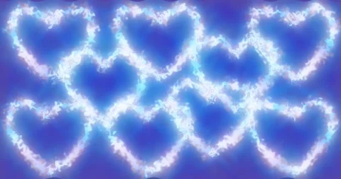 Clouds in the form of hearts against the sky. Stock Footage 146012422