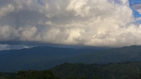 Clouds formation from the hill  4K 24 HQ Stock Footage 89015789
