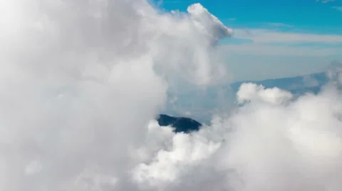 Clouds Formation over the Mountain Timelapse Stock Footage 55437961