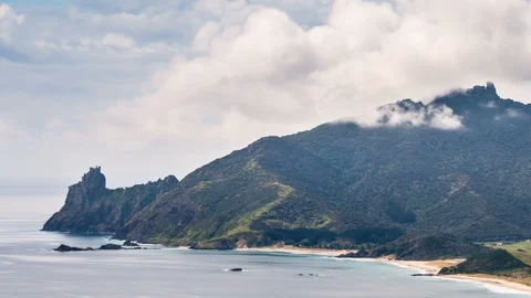 Clouds forming over ocean beach coast Time lapse Stock Footage 104347269