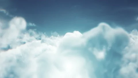 Clouds Frame On Sunny Sky Background Stock Footage 236124937