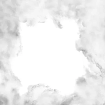 Clouds frame on white background 写真素材