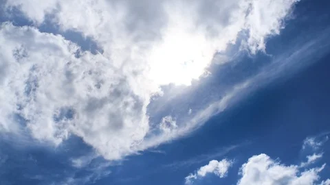 Clouds in front of Sun Time Lapse Stock Footage 97601984