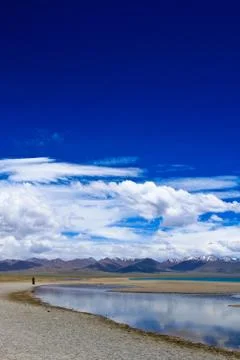 Clouds gather over the mountains Stock Photos