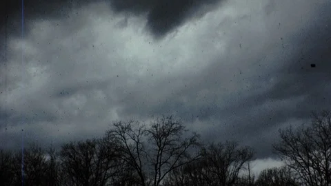 Clouds Gather in Stormy Sly Storm Coming Rain Vintage Old Film Home Movie Stock Footage 118946282
