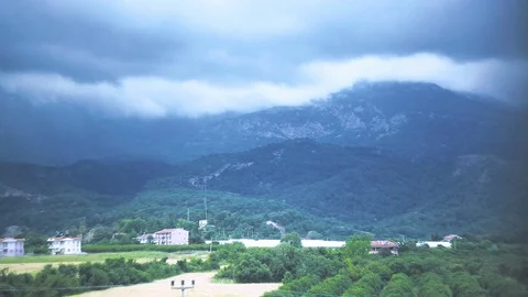 The clouds gathered over the city Stock Footage 112532312