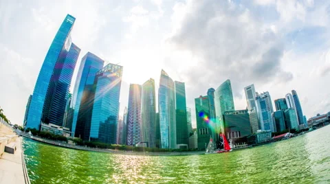Clouds gathering over Singapore Stock Footage 61678102