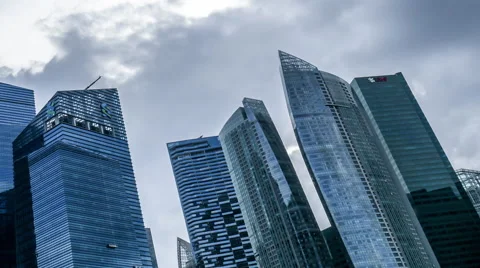 Clouds gathering over Singapore Stock Footage 63179525