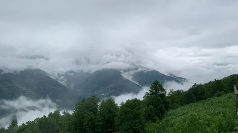 Clouds in the gorge Stock Footage 153070632