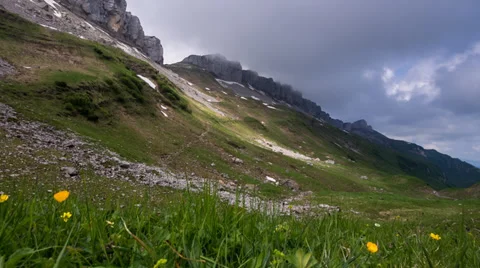 Clouds at the Gottesackerwände in a timelapse Video stock 39578758