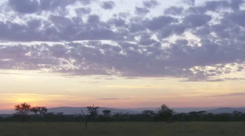 Clouds, grassland, sky Stock Footage 12657627
