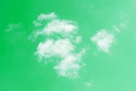 Clouds with green sky Stock Photos