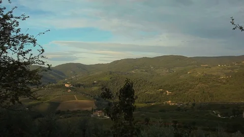 Clouds hanging low over the mountains. Stock Footage 97930450