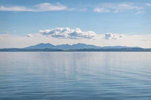 Clouds hanging over the Isle of Bute in Argyll and Bute, Scotland Stock-Fotos