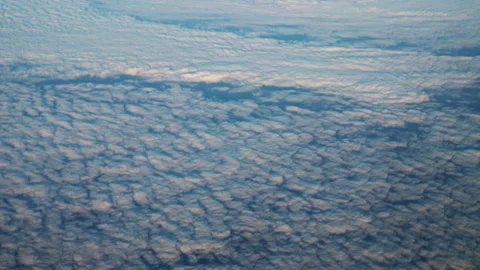 Clouds from a height of 10 kilometers. shooting from an airplane Stock Footage 163151048