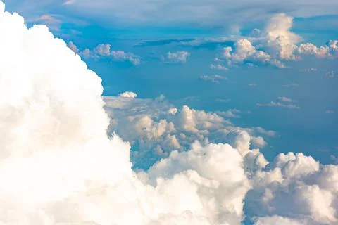 Clouds from a height of ten kilometers Stock Photos