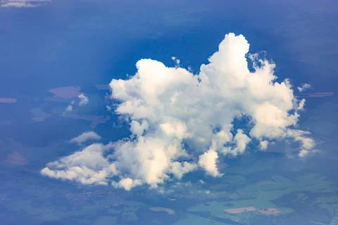 Clouds from a height of ten kilometers Stock Photos