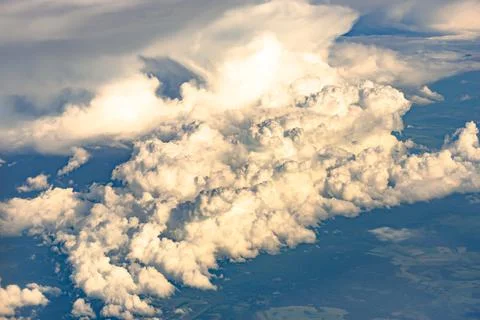 Clouds from a height of ten kilometers Stock Photos