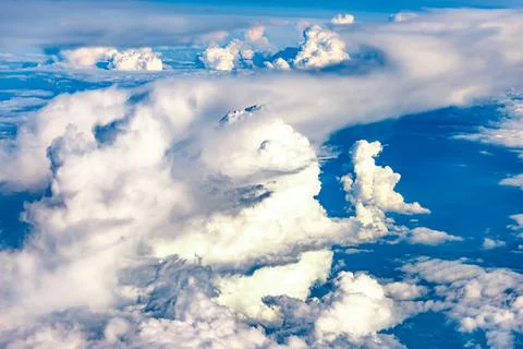 Clouds from a height of ten kilometers Stock Photos