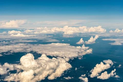 Clouds from a height of ten kilometers Stock Photos