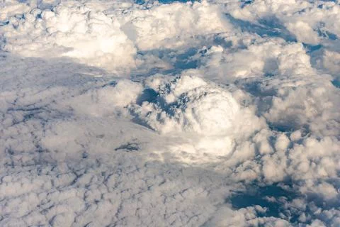 Clouds from a height of ten kilometers Stock Photos