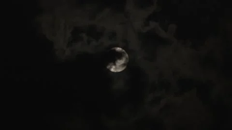 Clouds Hide The Moon Stock Footage 46217250