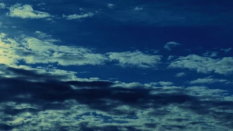 Clouds on a High Contrast Day Fly to the Left Stock Footage 104804452