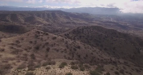Clouds Hills Desert Stock Footage 72416347