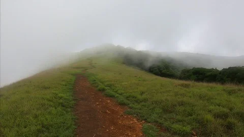 Clouds in the hills of Western ghats Stock Footage 95595331