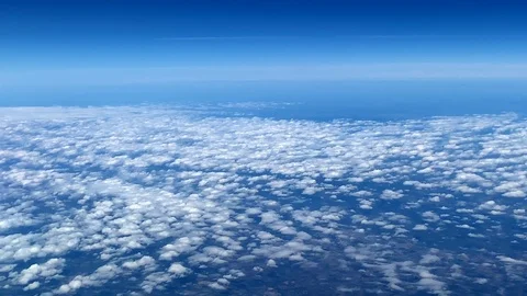 Clouds on the horizon at the height of aircraft Stock Footage 116477574