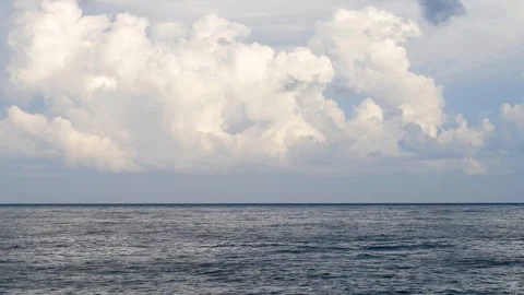 Clouds on the horizon on the sea Stock Footage 97816734
