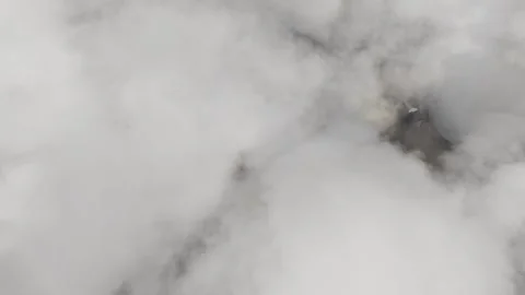 Clouds of hot steam from cooling towers in motion Stock Footage 298267443