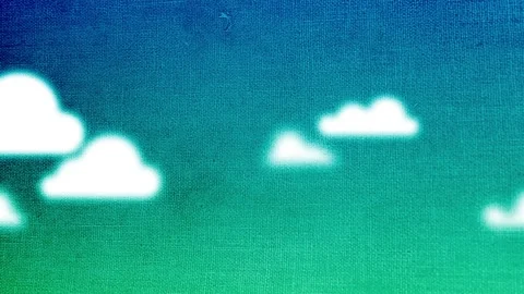 Clouds Hovering Over A Teal Fabric Texture Motion Background Stock Footage 143129356
