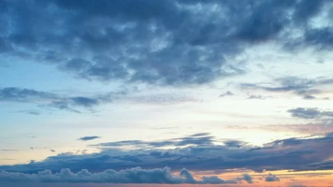 Clouds hyperlace at sunset over Kiev in Ukraine clouds disperse in different dir Stock Footage 112350330