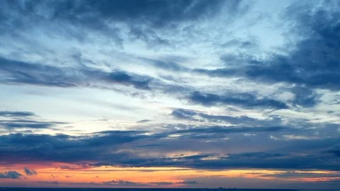 Clouds hyperlace at sunset over Kiev in Ukraine clouds disperse in different dir Stock Footage 112350348