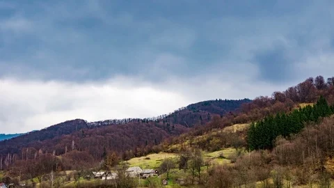 Clouds on ice mountains Stock Footage 73858188
