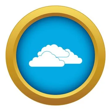Clouds icon blue vector isolated Illustrazione stock