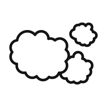 Clouds Icon for Cloud Storage Solutions and Backup Services Stock Illustration