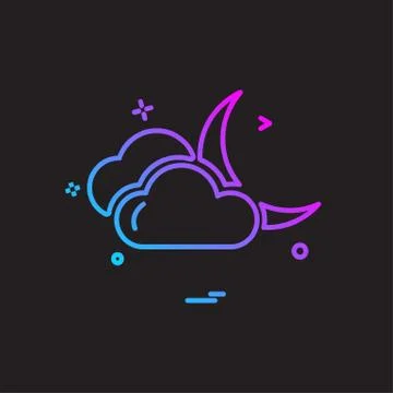Clouds icon design vector 스톡 일러스트